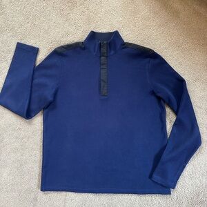 Boss Hugo Boss 1/4 Zip Blue Men’s Pullover Long Sleeve Sweatshirt Sz M